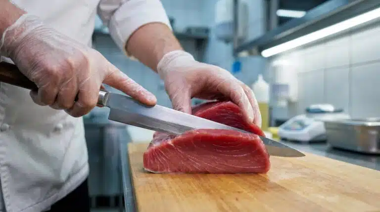 ilustrasi daging tuna potong